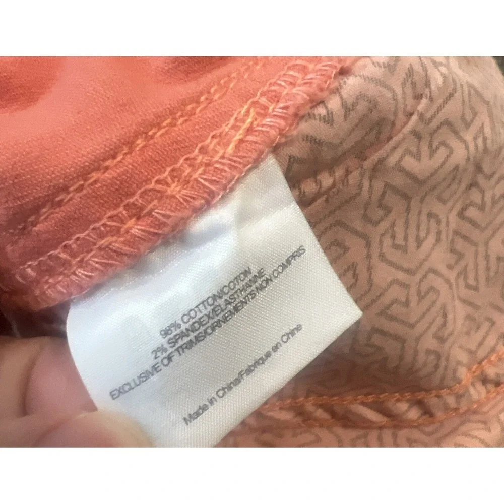 Tory Burch  High Rise Flare Women Jeans Size 31 Pretty Coral Color